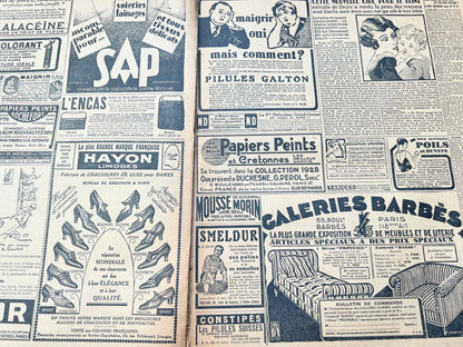2 French July 1928 Le Petit Echo de la Mode Magazines - Damaged Spines