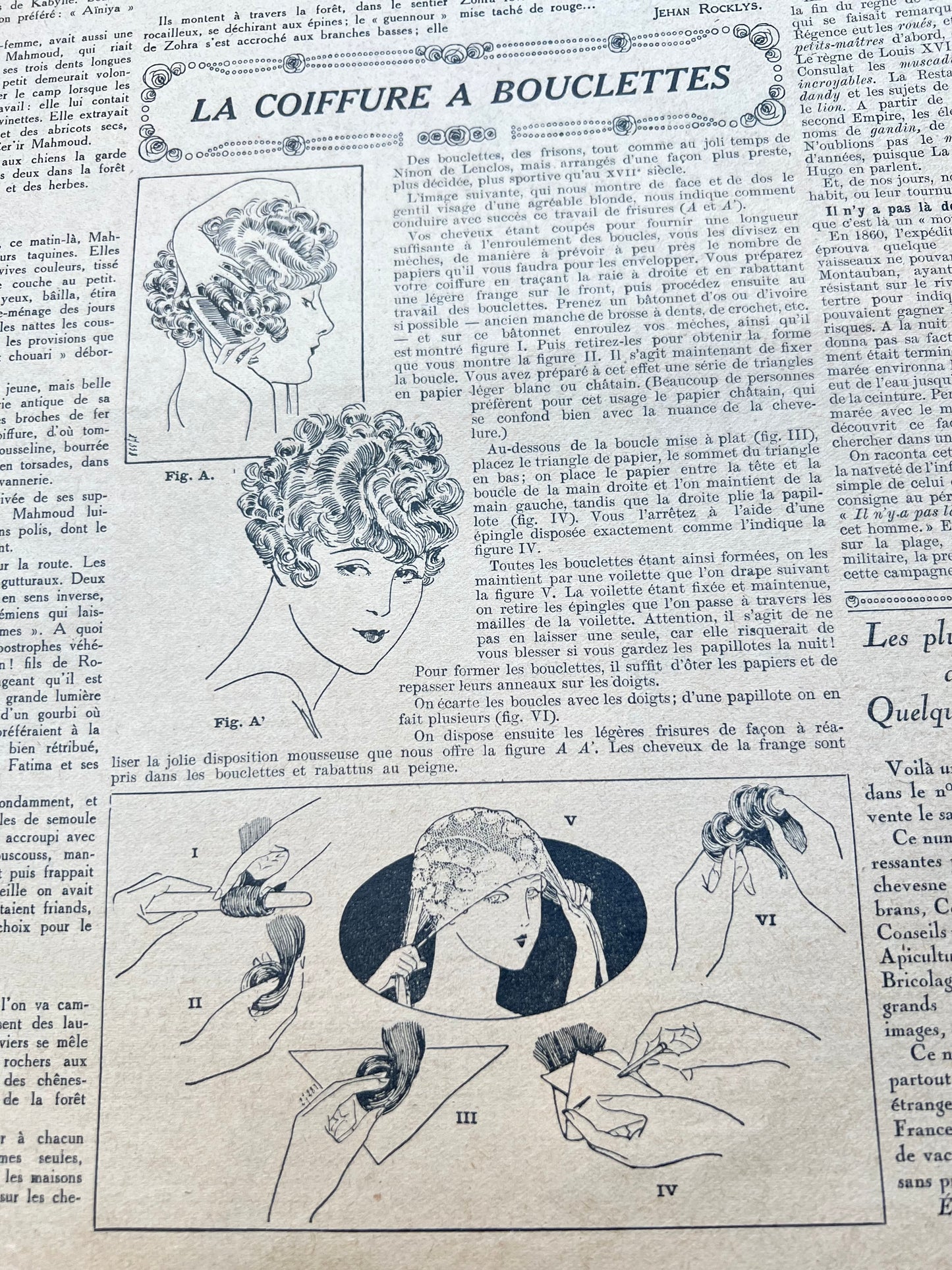 2 French July 1928 Le Petit Echo de la Mode Magazines - Damaged Spines