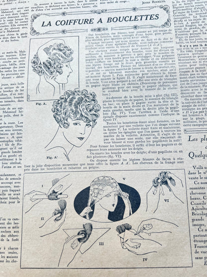 2 French July 1928 Le Petit Echo de la Mode Magazines - Damaged Spines