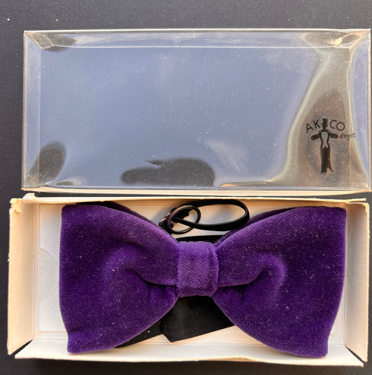 Regal Purple Velvet Bow Tie
