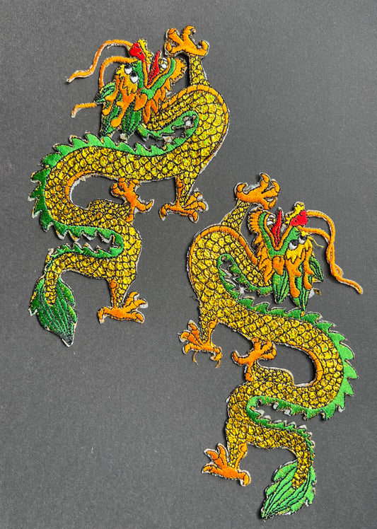 18cm Shimmering  Iron-On Dragon Appliques