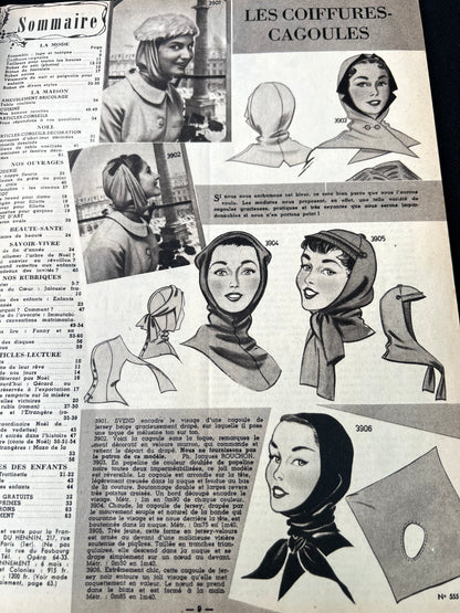 22nd December 1955 French Women's Magazine Femmes d'Aujourd'hui with Christmas Ideas.