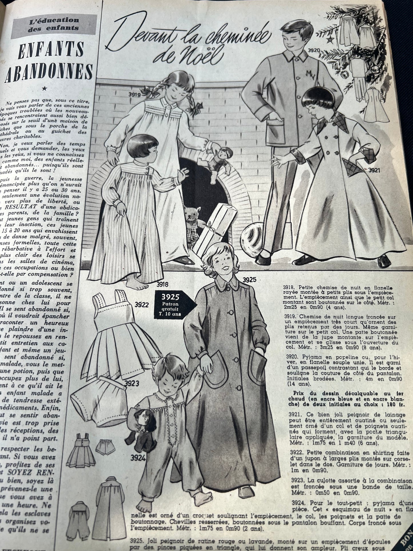 22nd December 1955 French Women's Magazine Femmes d'Aujourd'hui with Christmas Ideas.
