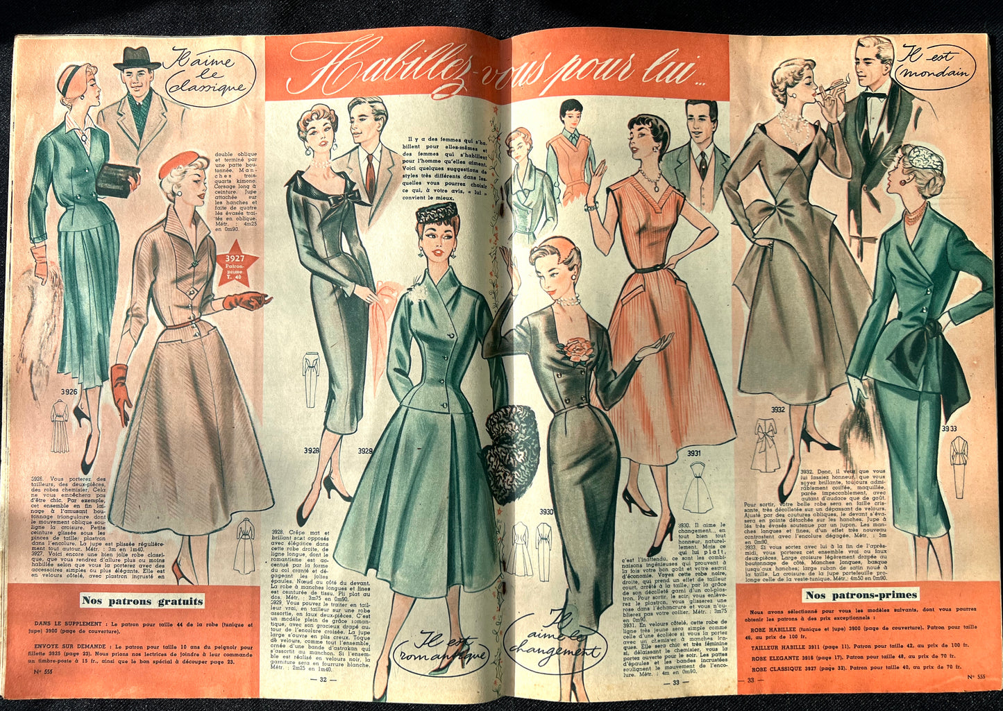 22nd December 1955 French Women's Magazine Femmes d'Aujourd'hui with Christmas Ideas.