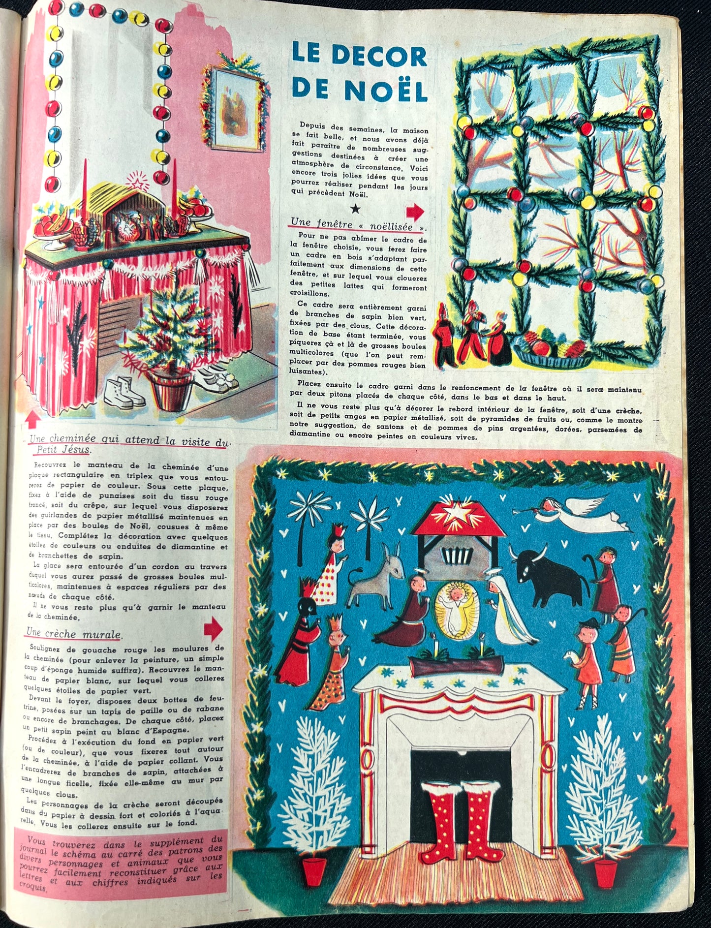 22nd December 1955 French Women's Magazine Femmes d'Aujourd'hui with Christmas Ideas.