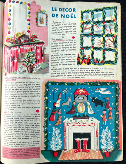 22nd December 1955 French Women's Magazine Femmes d'Aujourd'hui with Christmas Ideas.