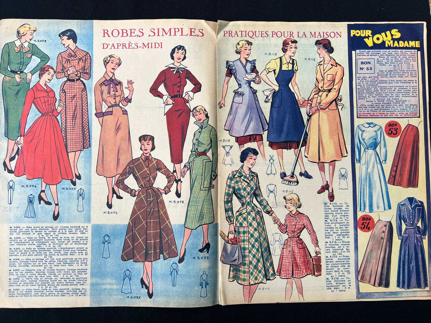 December 1949 Christmas Edition of French Fashion Paper Modes de Paris