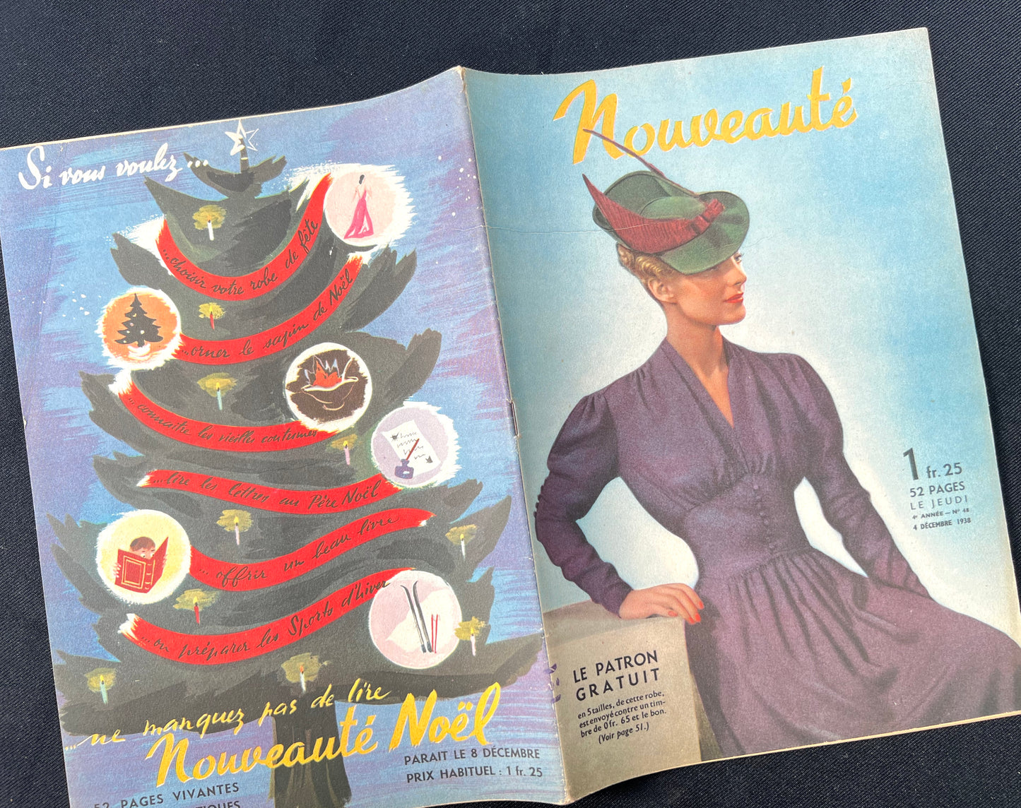 Preparing for Christmas in 1938 - December 4th  Edition of French Magazine Nouveaute