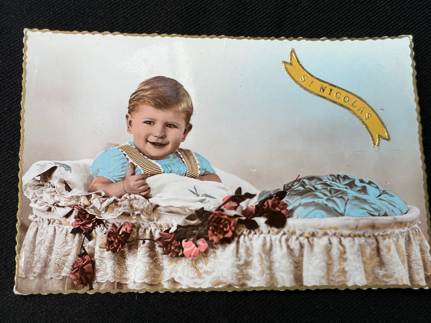 2 French St Nicholas Christmas Postcards