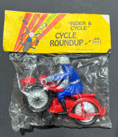 1970s Police Motorbike Toy Made in Hong Kong