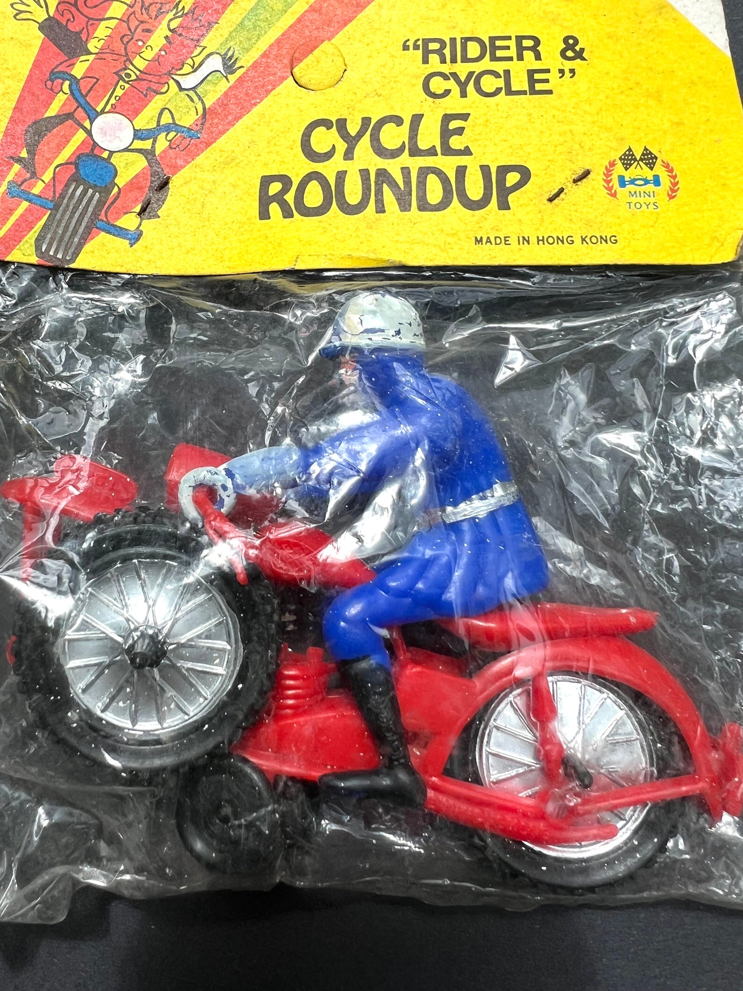 1970s Police Motorbike Toy Made in Hong Kong