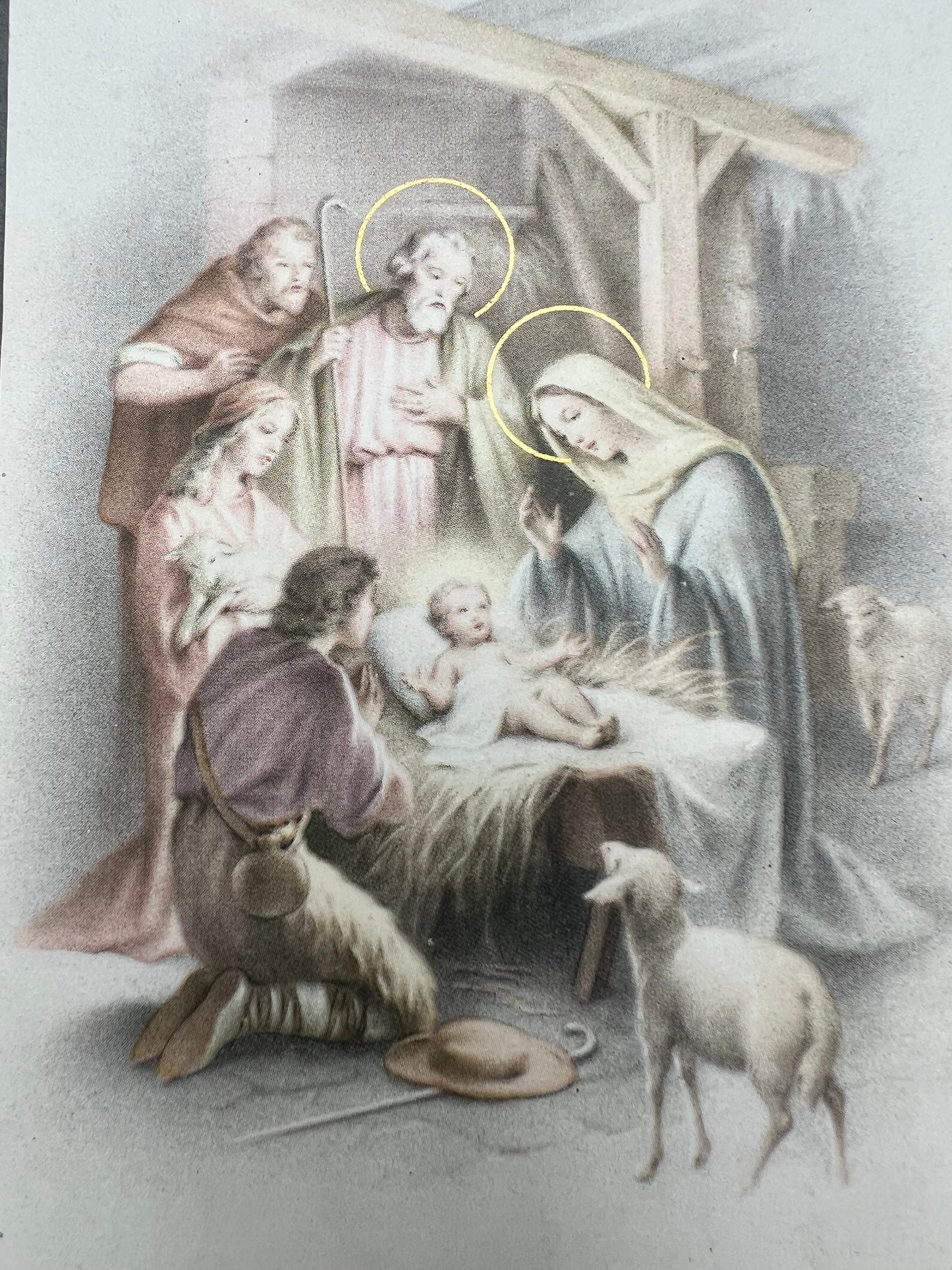 2  French Nativity Scene Christmas Postcards