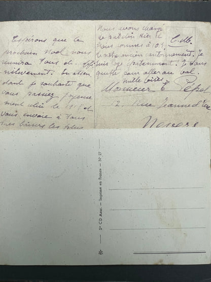 2  French Nativity Scene Christmas Postcards