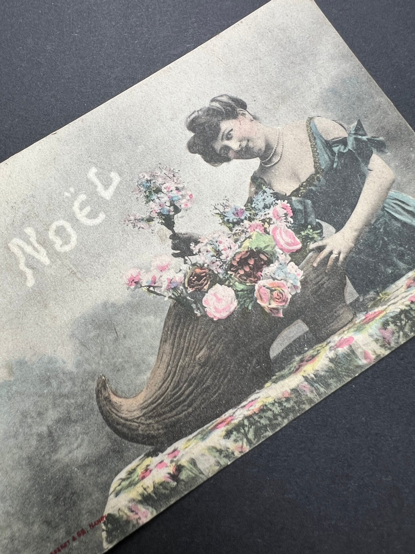 Cuddling The Christmas Clogs - 3 French 1900s Christmas Postcards