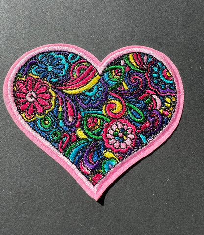 1970s Vibes with this Splendid BIG Heart Iron-On patch