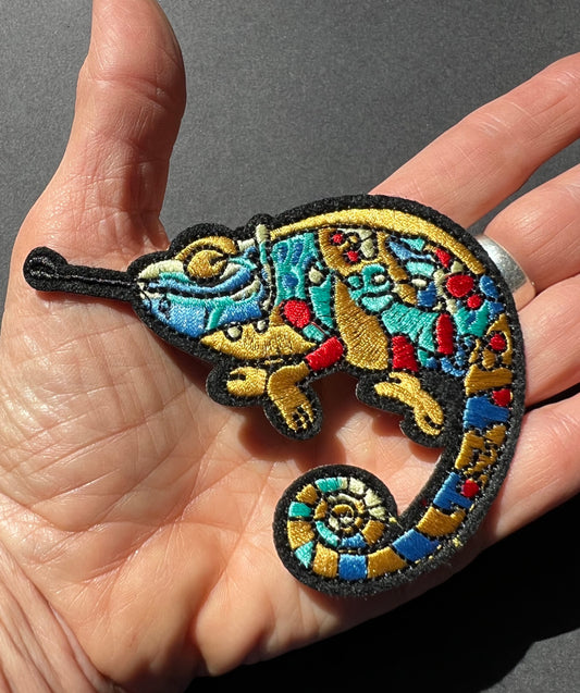 Embrace All Your Personalities with this Quietly Confident Chameleon Iron On Patch