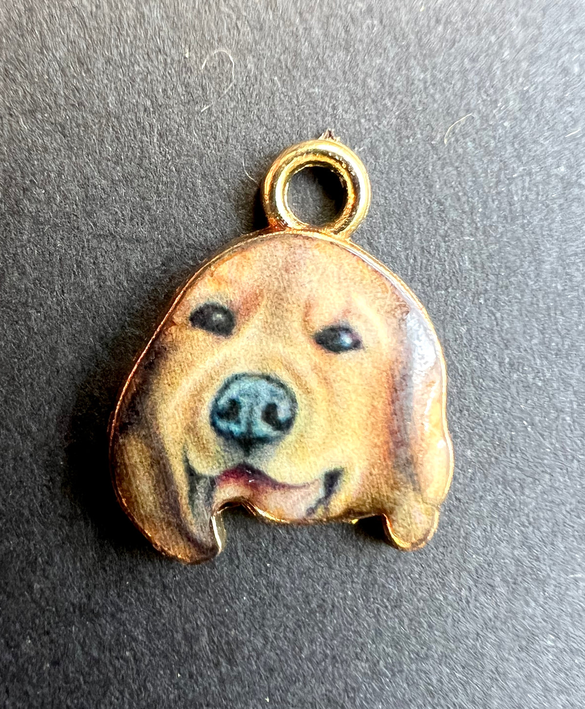 Jolly Enamel Dog Charm - 1.4cm Tall