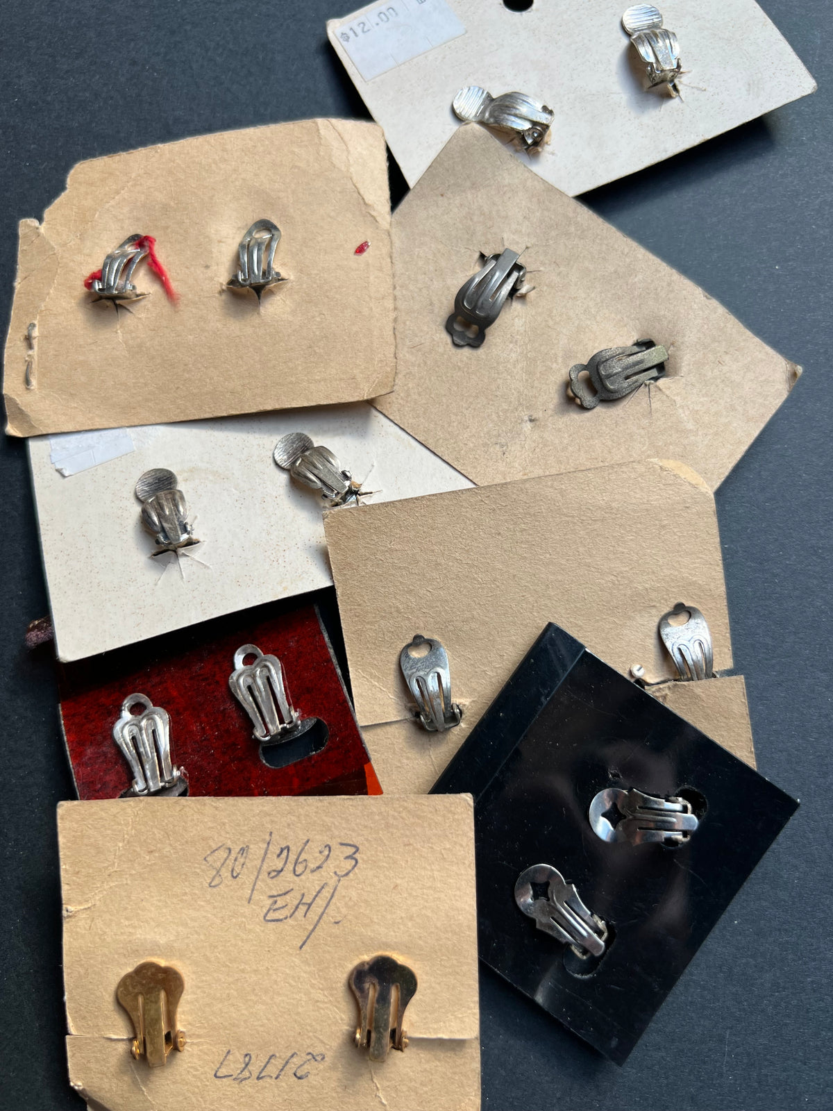 Job Lot of Vintage Clip On Earrings for Repair or Repurposing