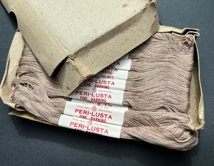 Box of 3 Dozen Skeins of PERI-LUSTA Fine Darning Thread Colour 677 Sable