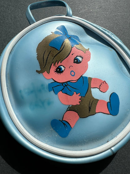 Little 1960s Purse with Surprised Child.