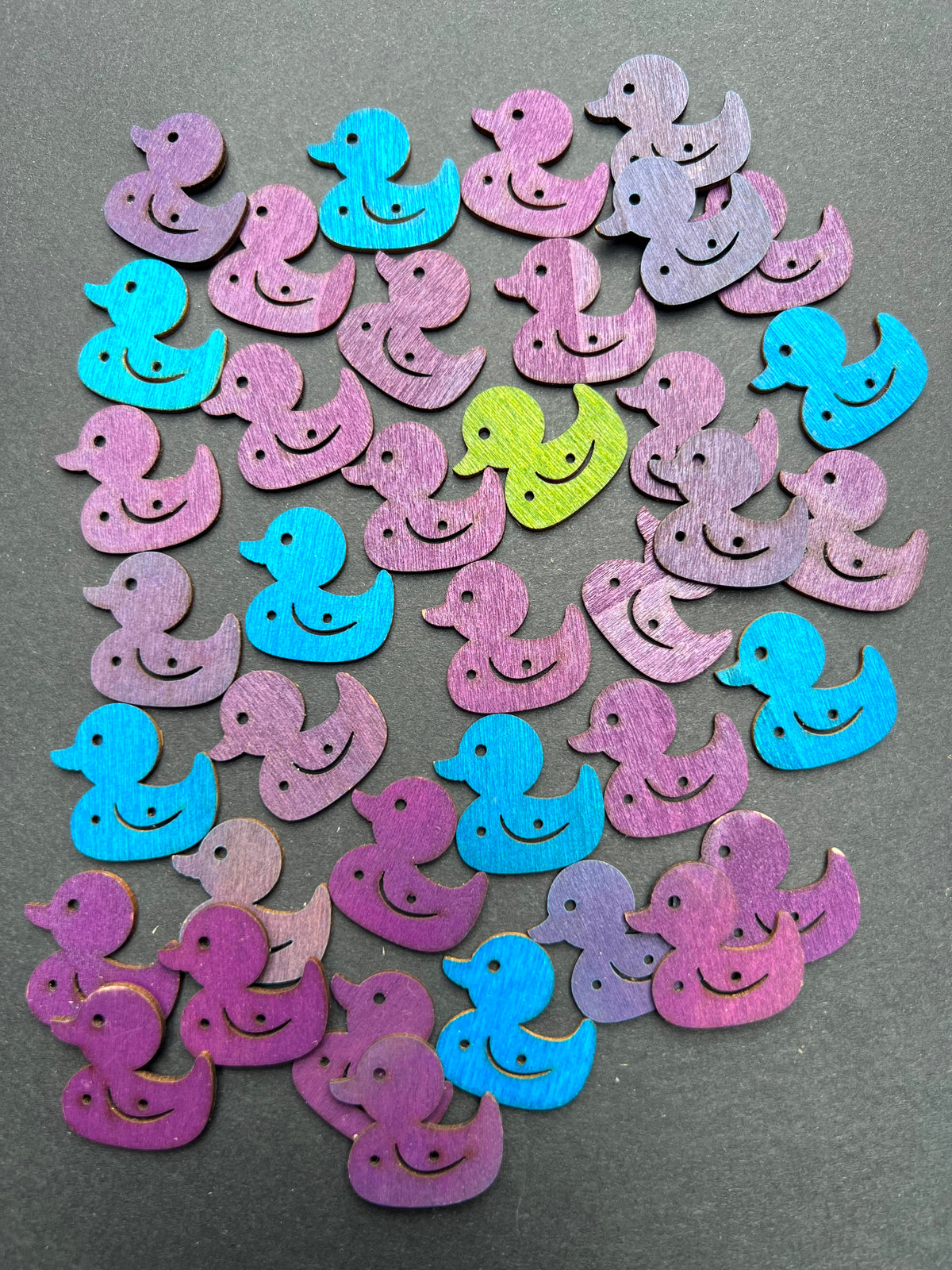 Job Lot of Wooden Duck Buttons