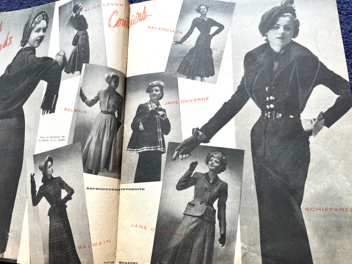 Gorgeous 1940s Fashion Illustrations in March 1949 La Mode Practique