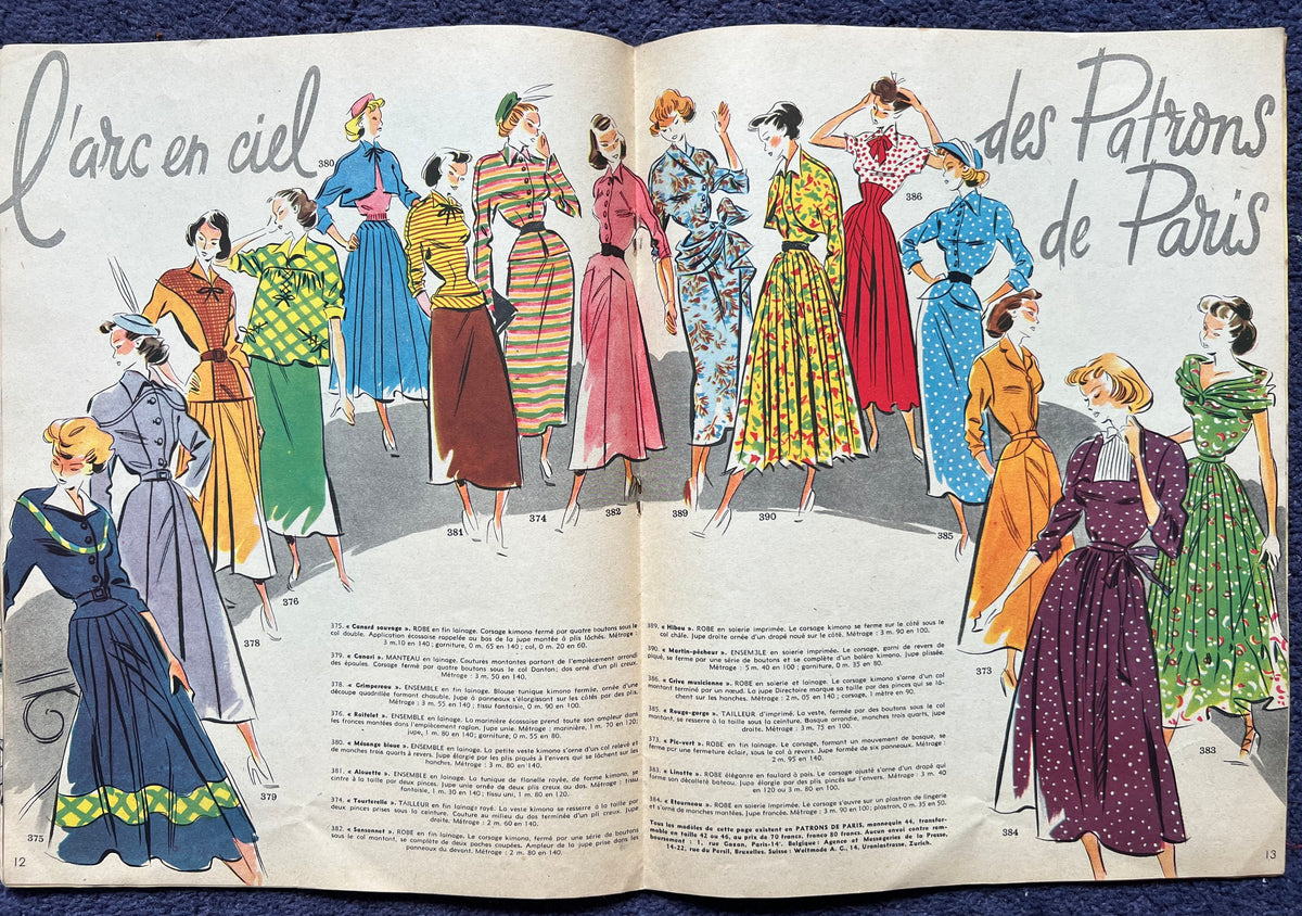 Gorgeous 1940s Fashion Illustrations in March 1949 La Mode Practique
