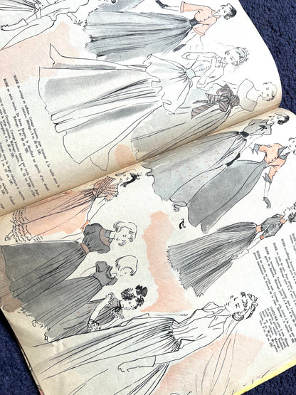 Gorgeous 1940s Fashion Illustrations in March 1949 La Mode Practique