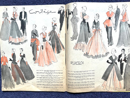 Gorgeous 1940s Fashion Illustrations in March 1949 La Mode Practique