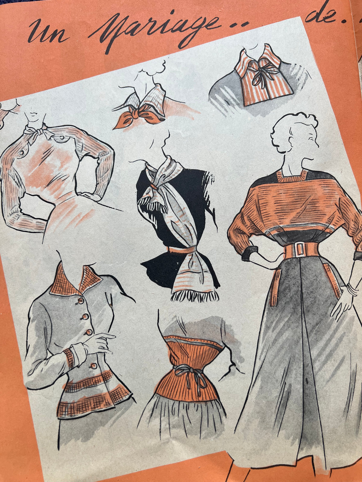 Gorgeous 1940s Fashion Illustrations in March 1949 La Mode Practique