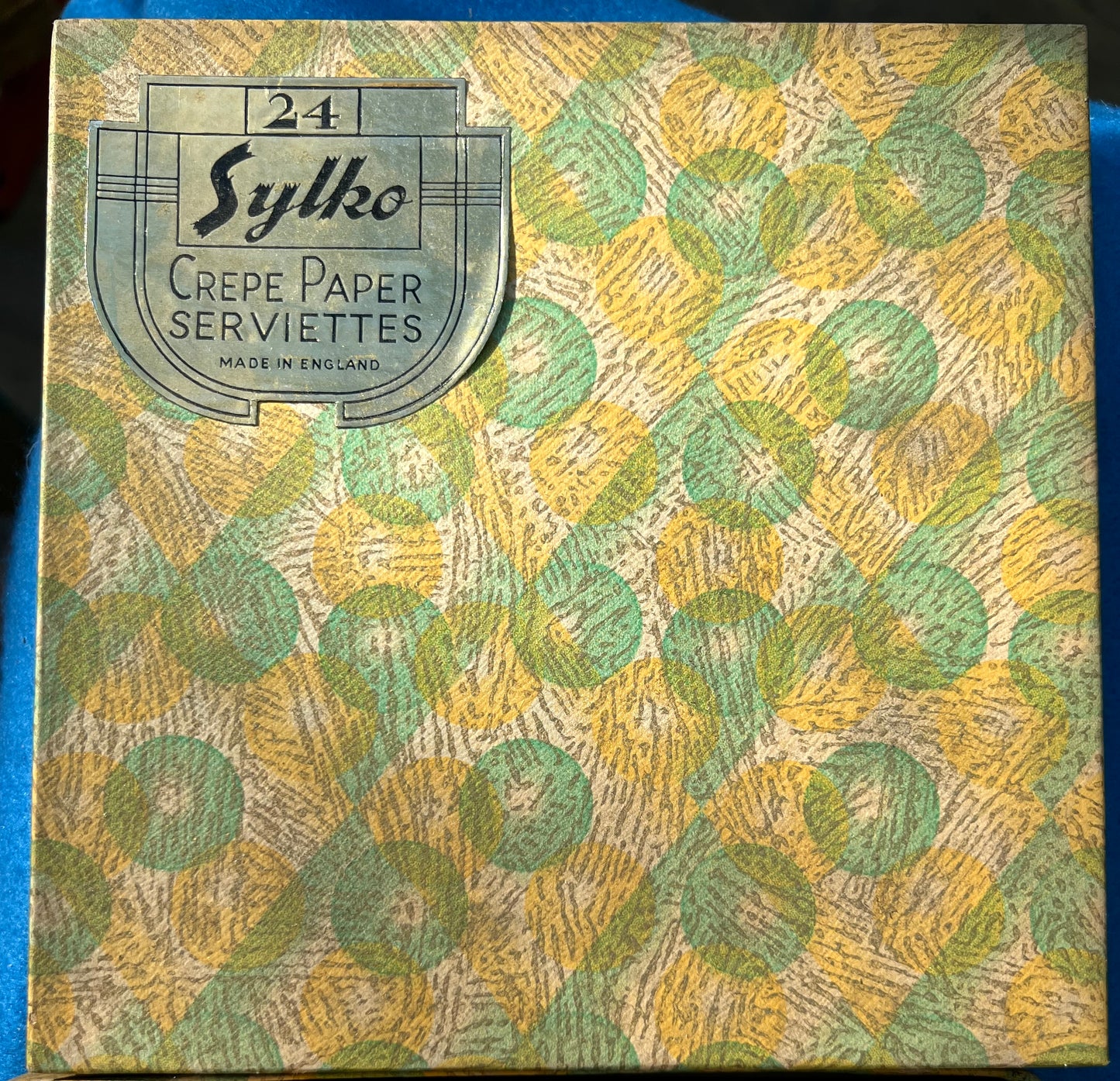 The Innocence of a 1930s Picnic Encapsulated in a Box of 24 Sylko Crepe Paper Serviettes Made in England