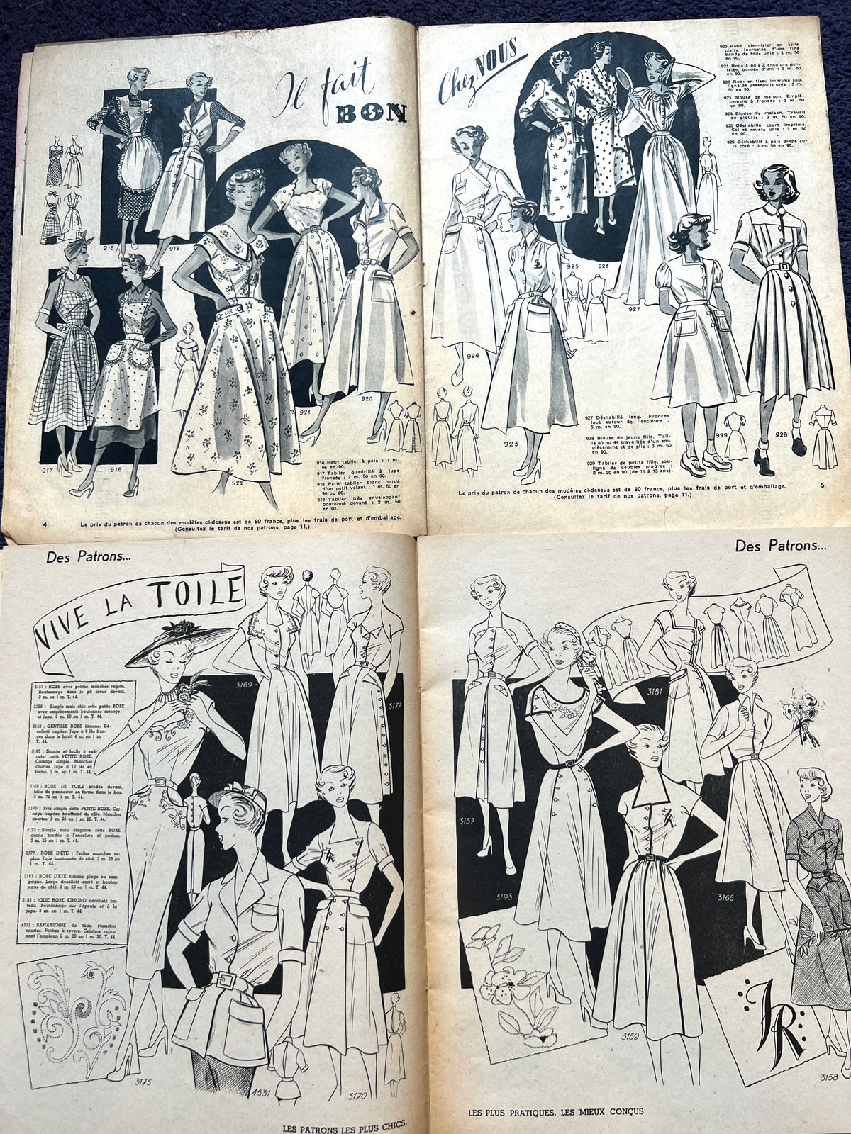 2 Editions of 1949 & 1950 French Des Patrons Des Idees
