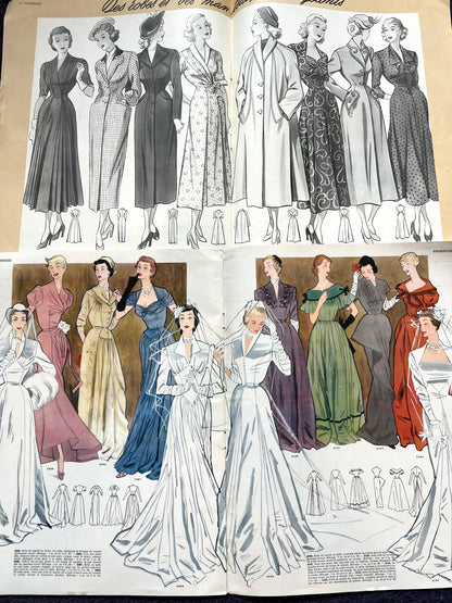 2 Editions of 1949 & 1950 French PRIMEROSE incl. Fancy dress & Wedding Dresses.