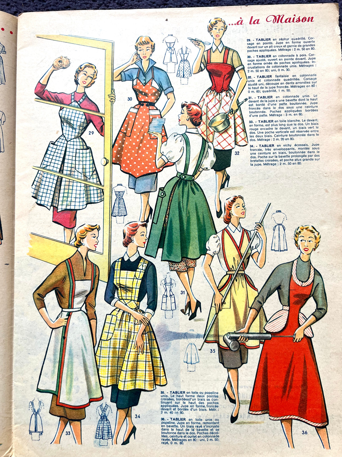 3rd February 1955 French Women's Magazine Votre Mode incl  Dress Pattern