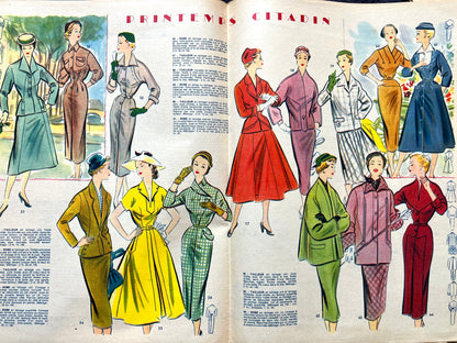 3rd February 1955 French Women's Magazine Votre Mode incl  Dress Pattern