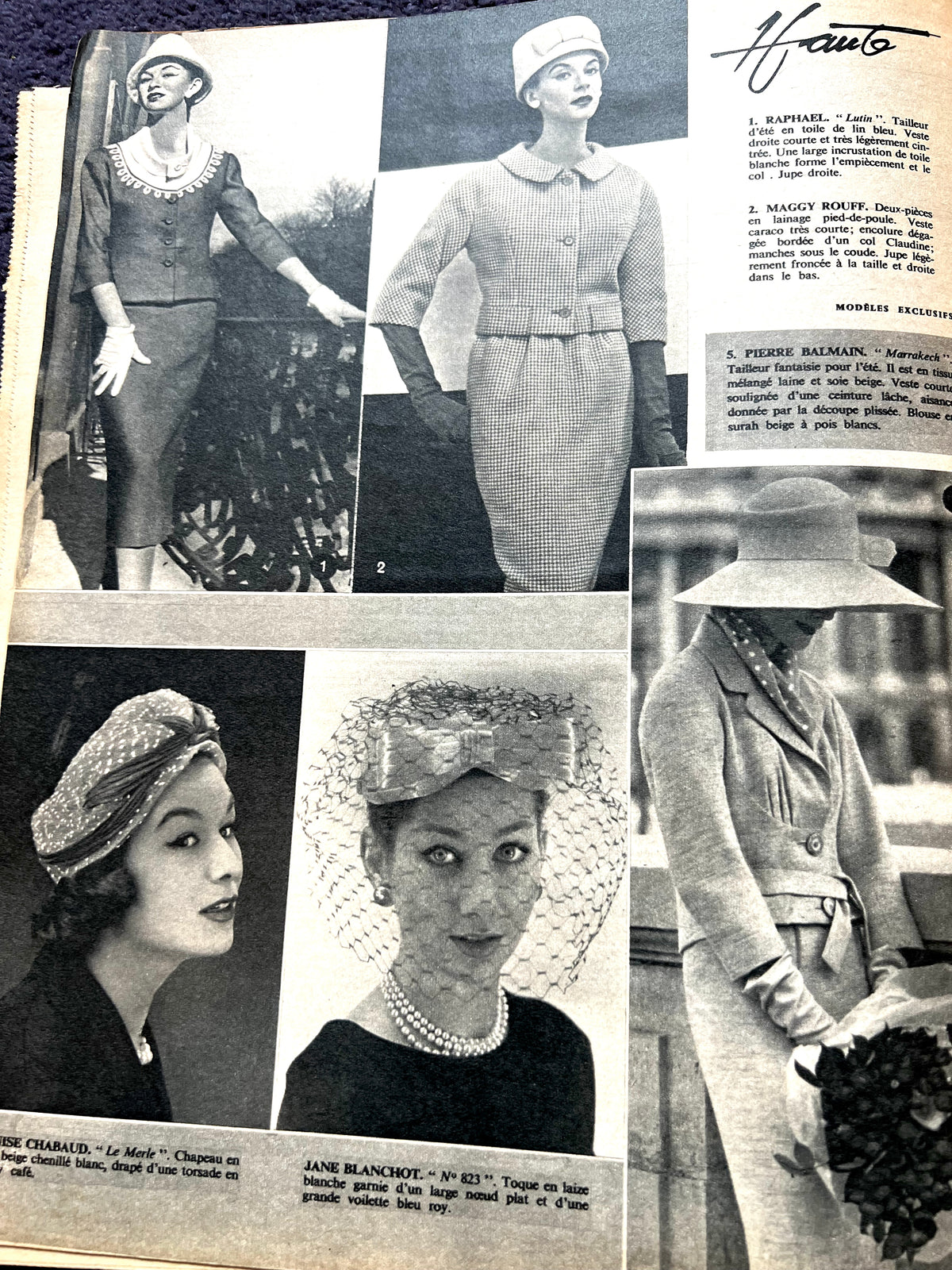 21st March 1957 French Women's Magazine Votre Mode incl  Dress Pattern