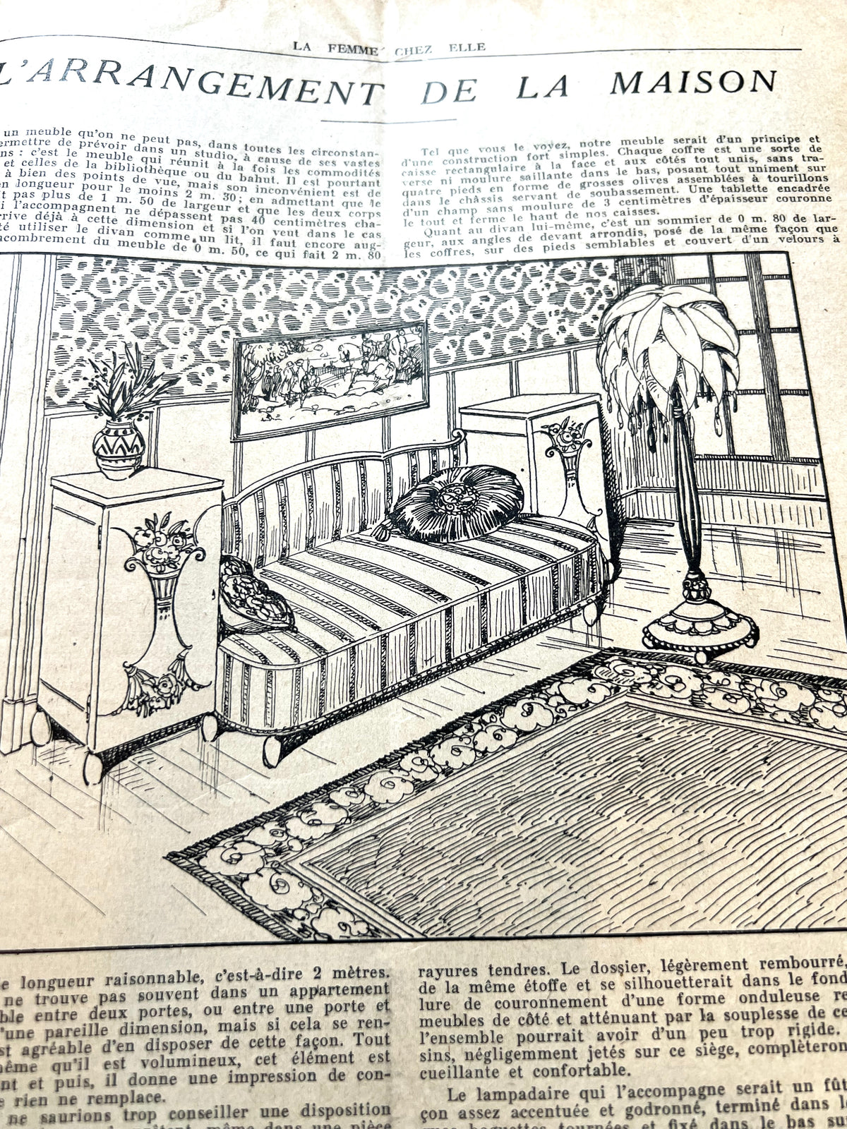 1920s Kitchen on Front Cover of 1st January 1923 French Review "La Femme Chez Elle"