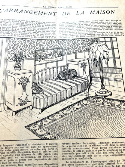 1920s Kitchen on Front Cover of 1st January 1923 French Review "La Femme Chez Elle"
