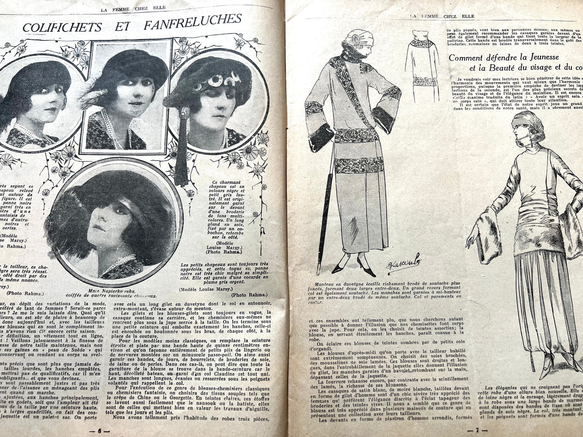 1920s Kitchen on Front Cover of 1st January 1923 French Review "La Femme Chez Elle"
