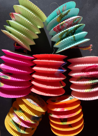 Vintage Colourful Round Paper Lanterns - Choice of Colours