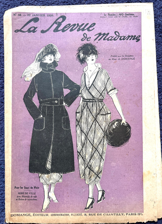 Womens Winter Sports Clothes in 22nd January 1920 French  La Revue de Madame