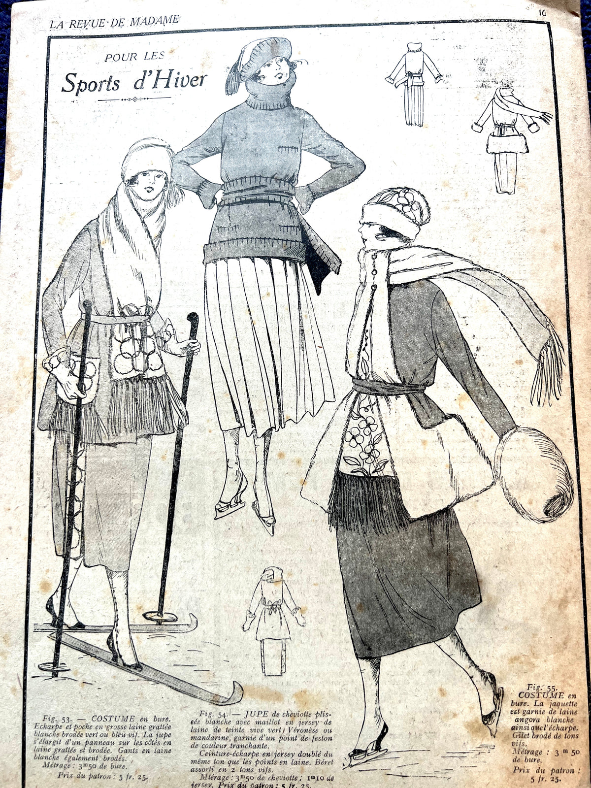 Womens Winter Sports Clothes in 22nd January 1920 French  La Revue de Madame