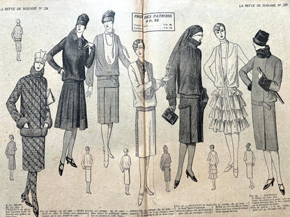100 Years Old ! 16th December 1926 French Fashion Paper La Revue de Madame