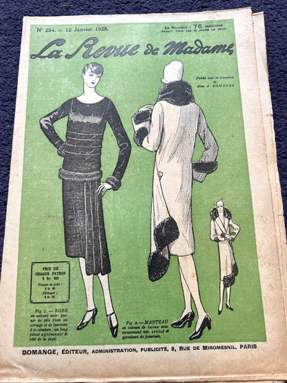 Fantastic Fancy dress Costumes in 12th January 1928 French La Revue de Madame
