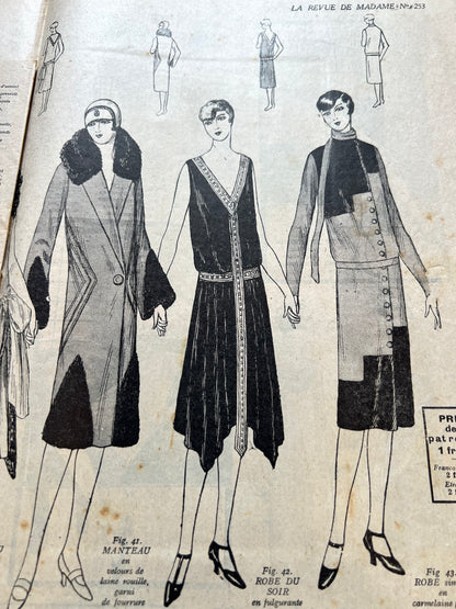 Lovely 1920s Fashions in this December 1927  La Revue de Madame