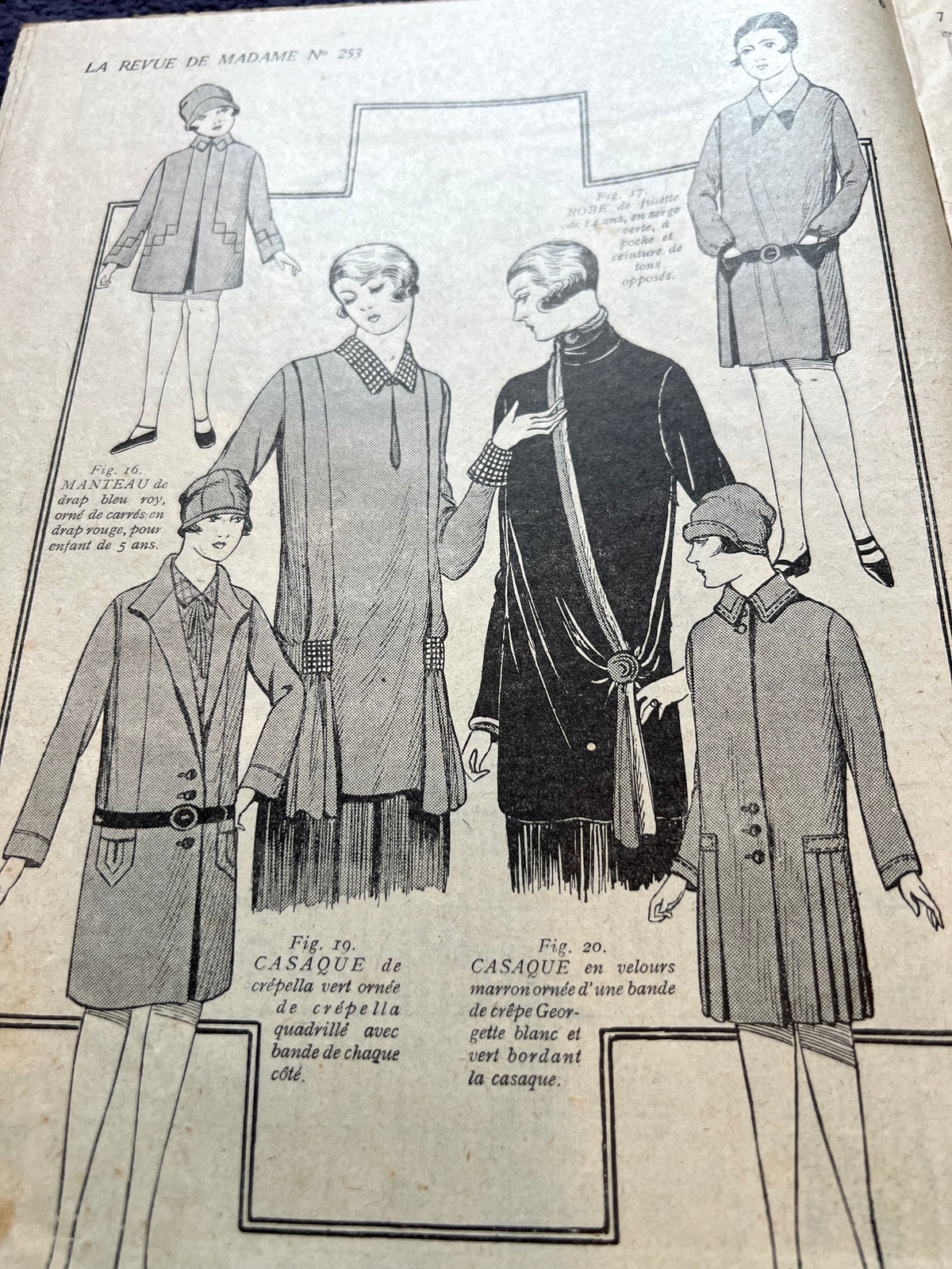 Lovely 1920s Fashions in this December 1927  La Revue de Madame