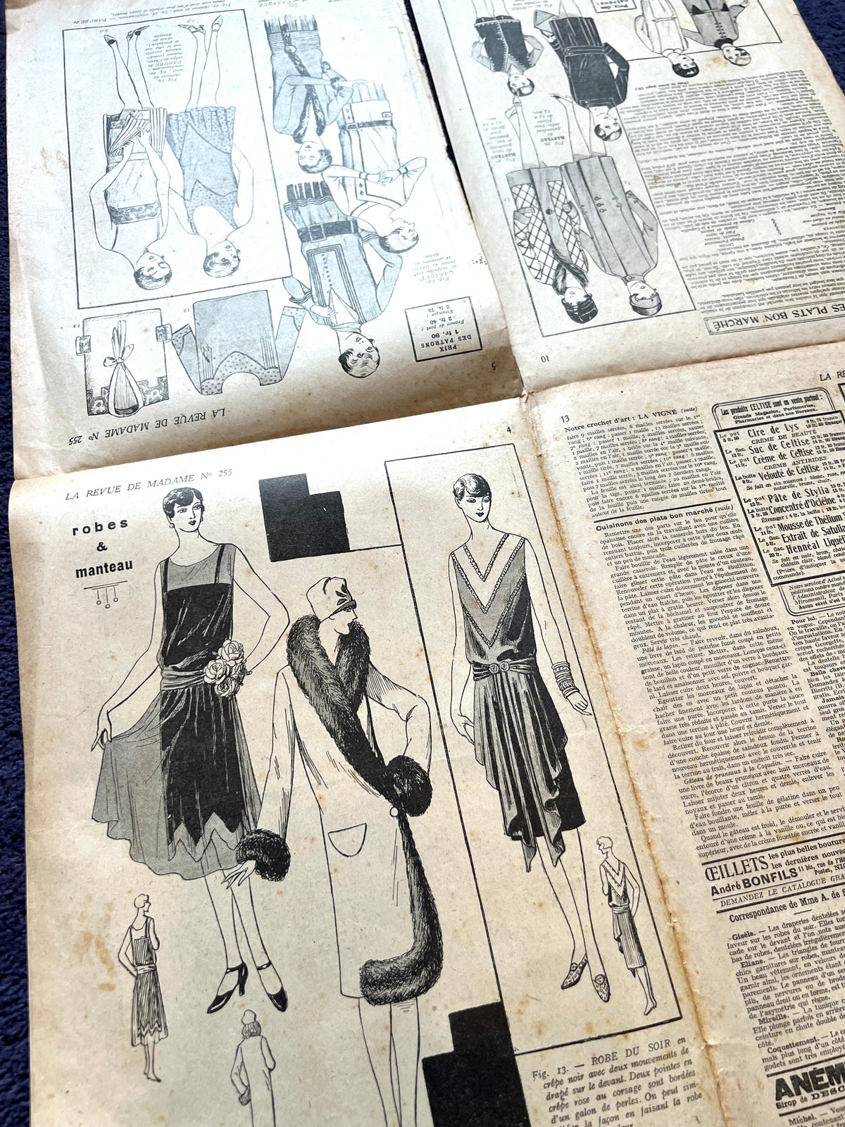 Elegant Skating Attire on Cover of  26th January 1928 French La Revue de Madame