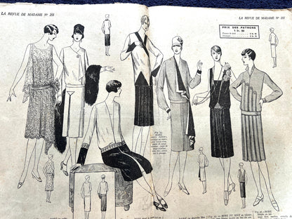Elegant Skating Attire on Cover of  26th January 1928 French La Revue de Madame