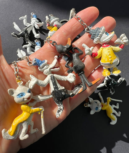 Job Lot of 15 Vintage Cartoon Character Keyrings