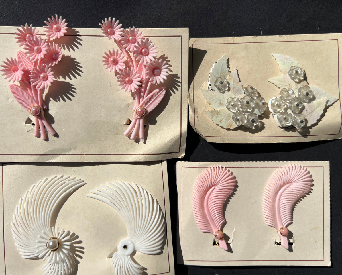 Job Lot of Vintage Clip On Earrings for Repair or Repurposing